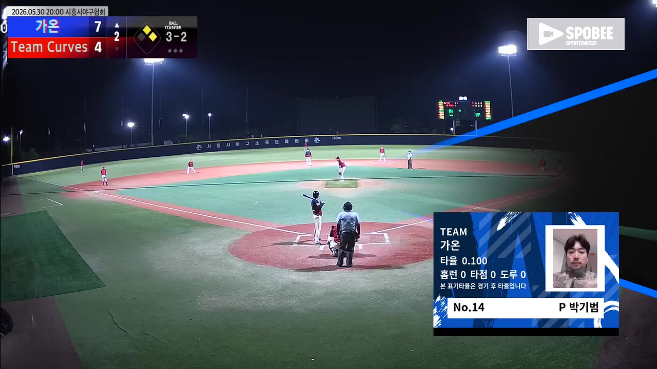 박기범(14번, 가온) 실책 클립 | vs Team Curves | 5/30 (에코피아야구장)