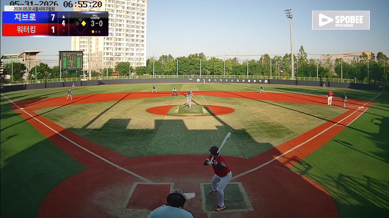 정인수(30번, 지브로) 볼넷 클립 | vs 워터킹 | 5/31 (소망야구장)