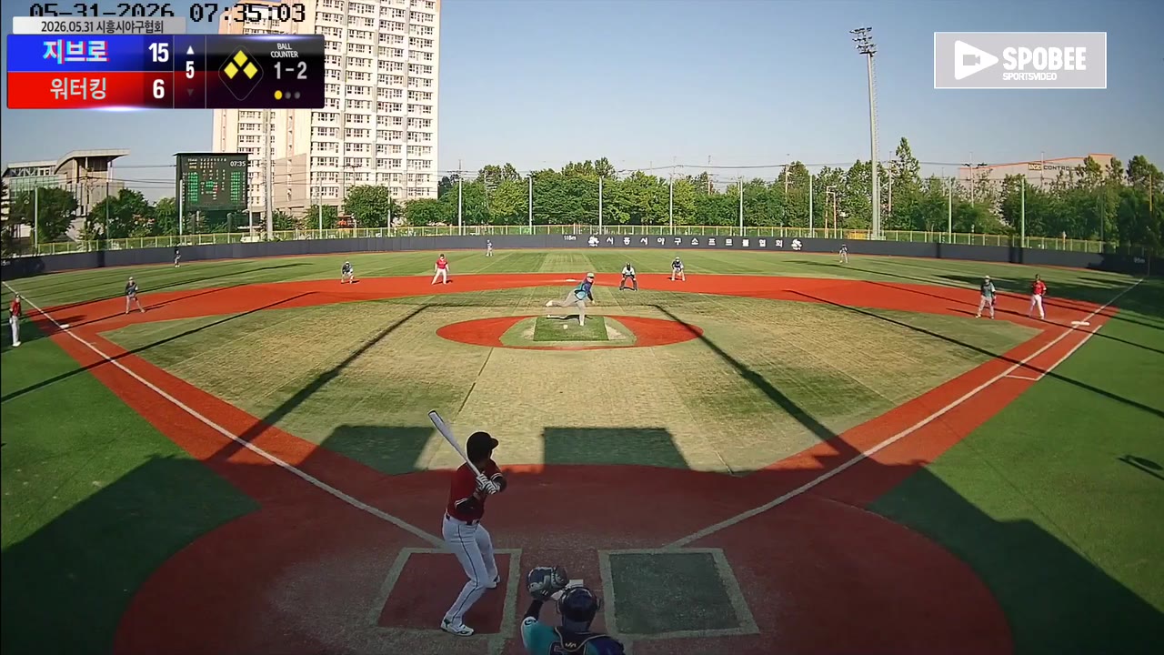 정길수(16번, 지브로) 1루타 클립 | vs 워터킹 | 5/31 (소망야구장)