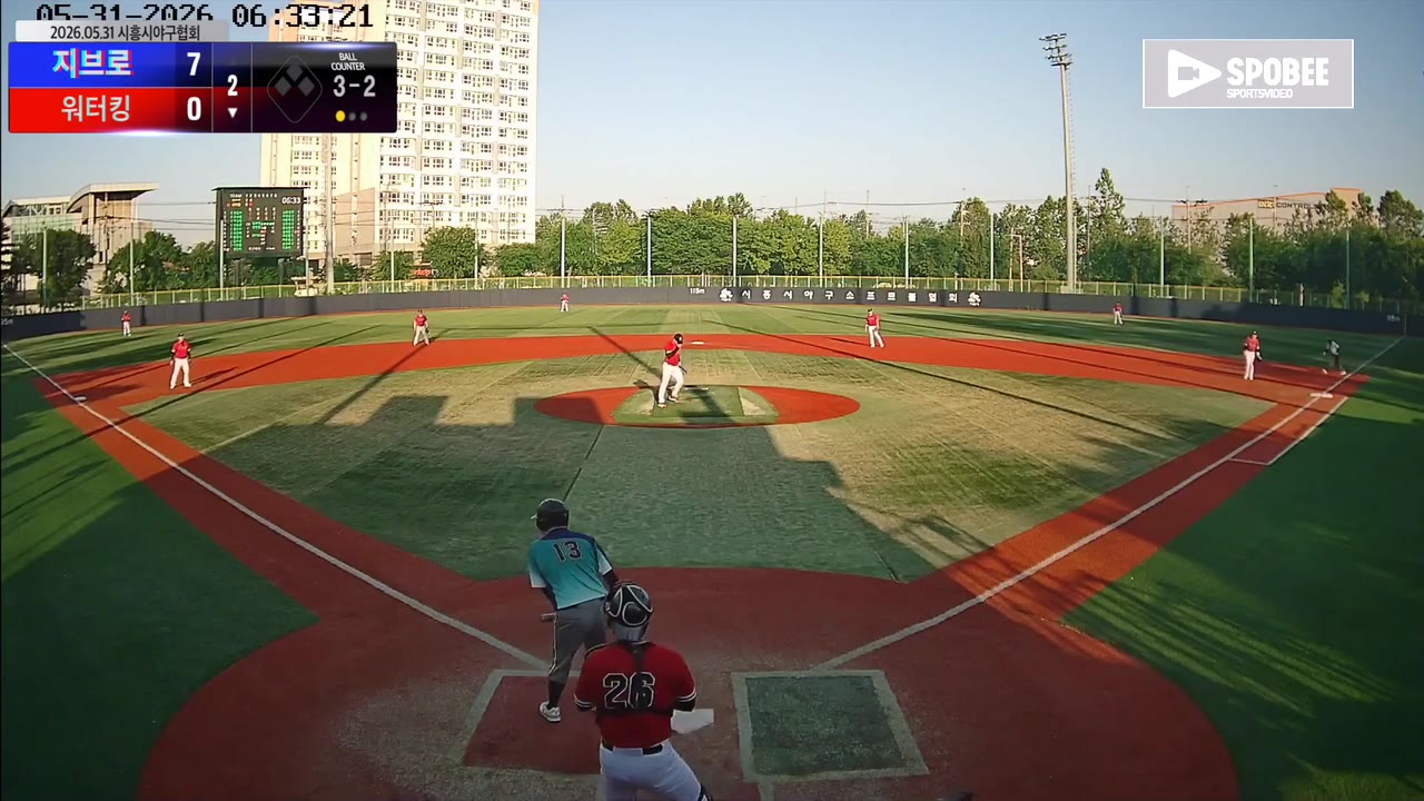 김세현(13번, 워터킹) 볼넷 클립 | vs 지브로 | 5/31 (소망야구장)