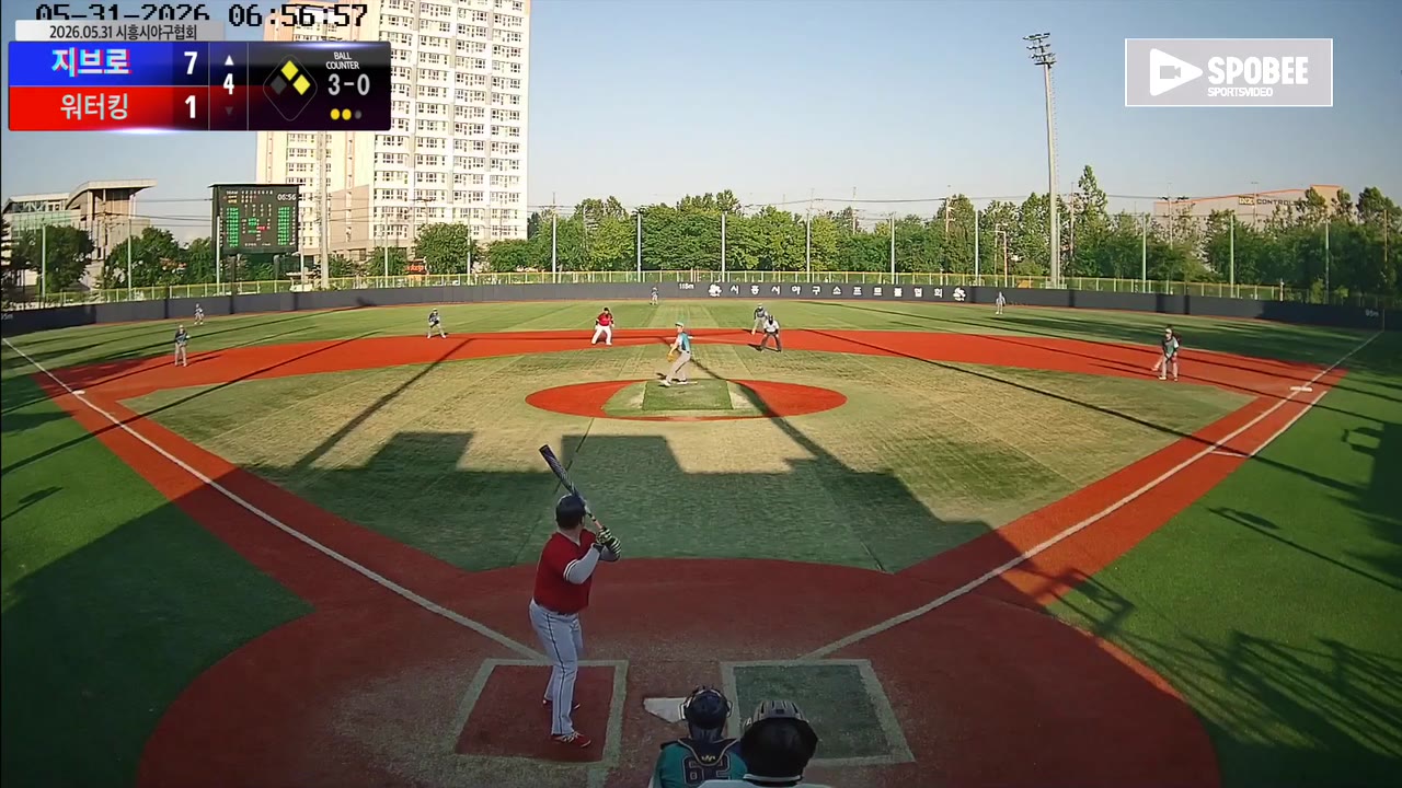 김동인(28번, 지브로) 2루타 클립 | vs 워터킹 | 5/31 (소망야구장)
