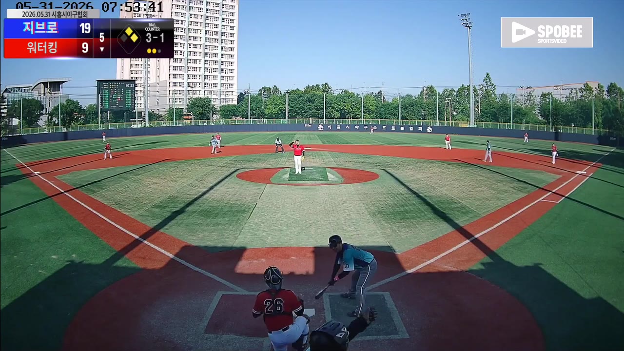 이돈혁(22번, 워터킹) 볼넷 클립 | vs 지브로 | 5/31 (소망야구장)