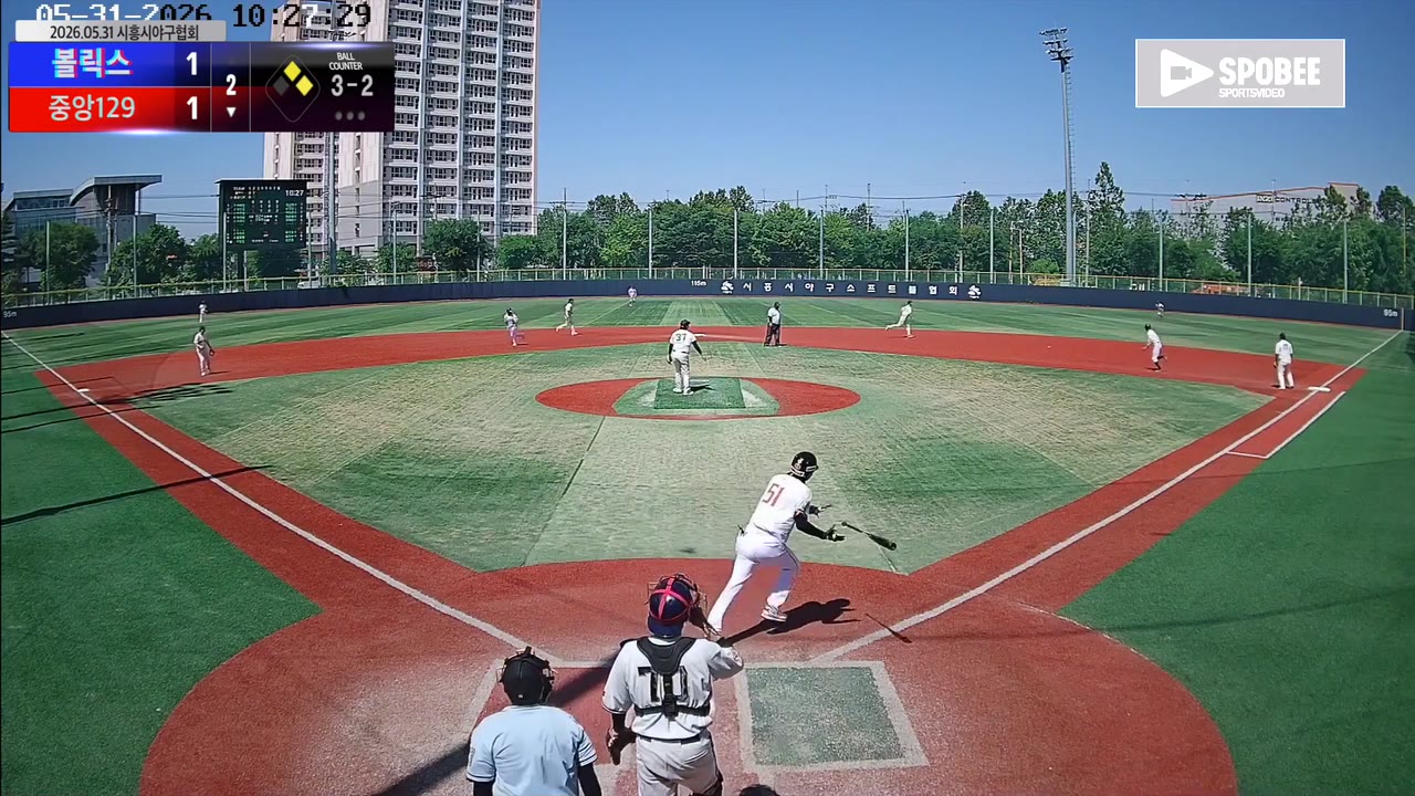 진경운(51번, 중앙129) 1루타 클립 | vs 볼릭스 | 5/31 (소망야구장)