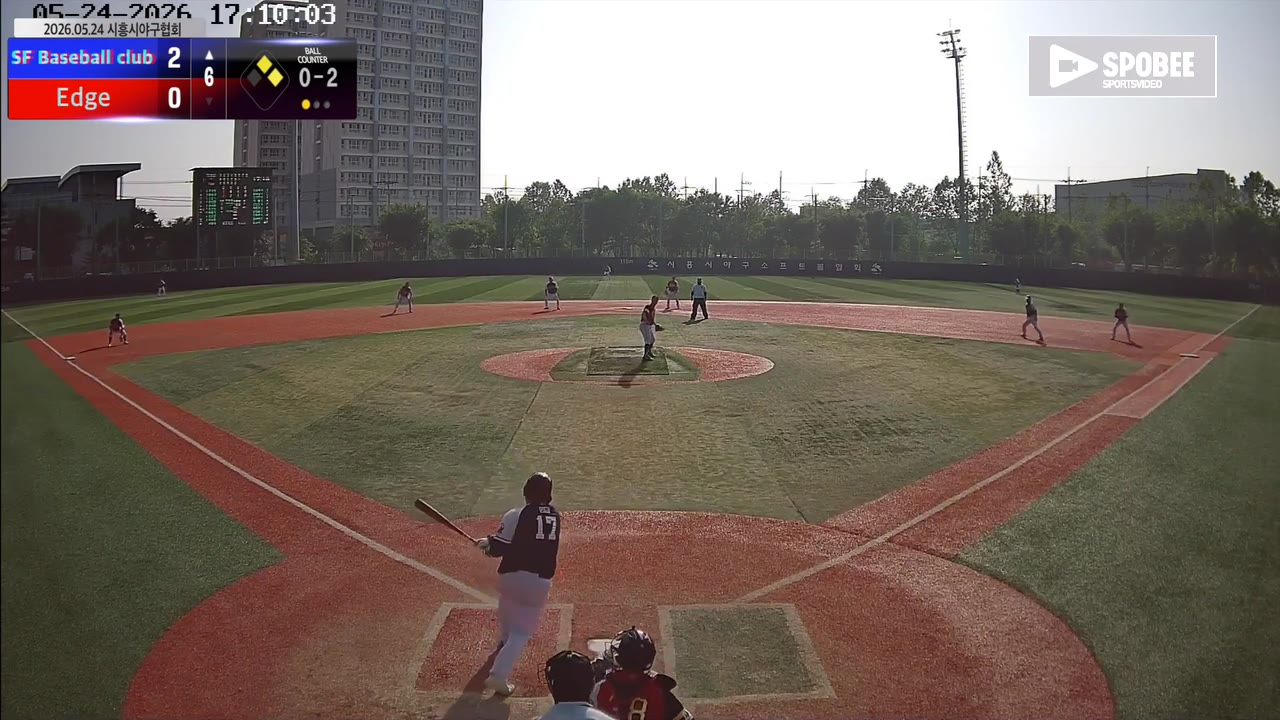 황선빈(17번, SF Baseball club) 1루타 클립 | vs Edge | 5/24 (소망야구장)