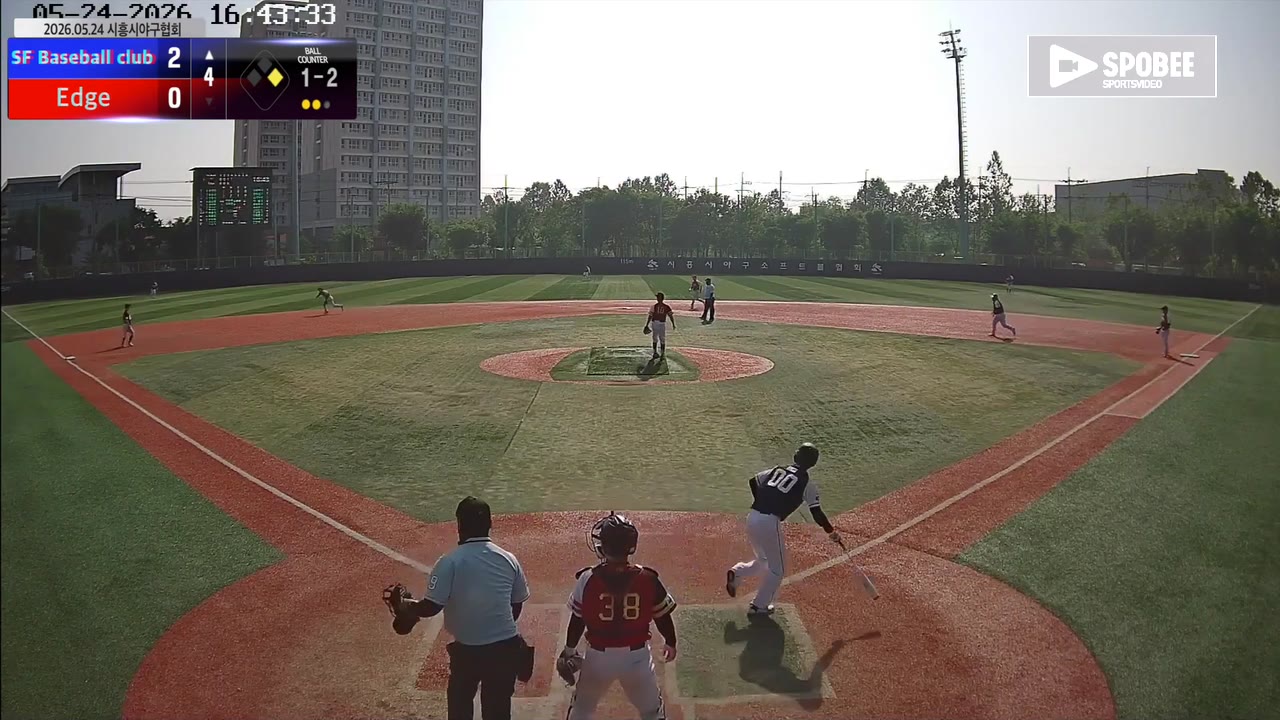 허동기(0번, SF Baseball club) 1루타 클립 | vs Edge | 5/24 (소망야구장)