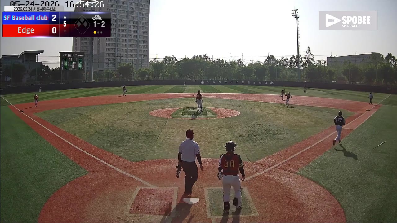 주영민(77번, SF Baseball club) 플라이 클립 | vs Edge | 5/24 (소망야구장)