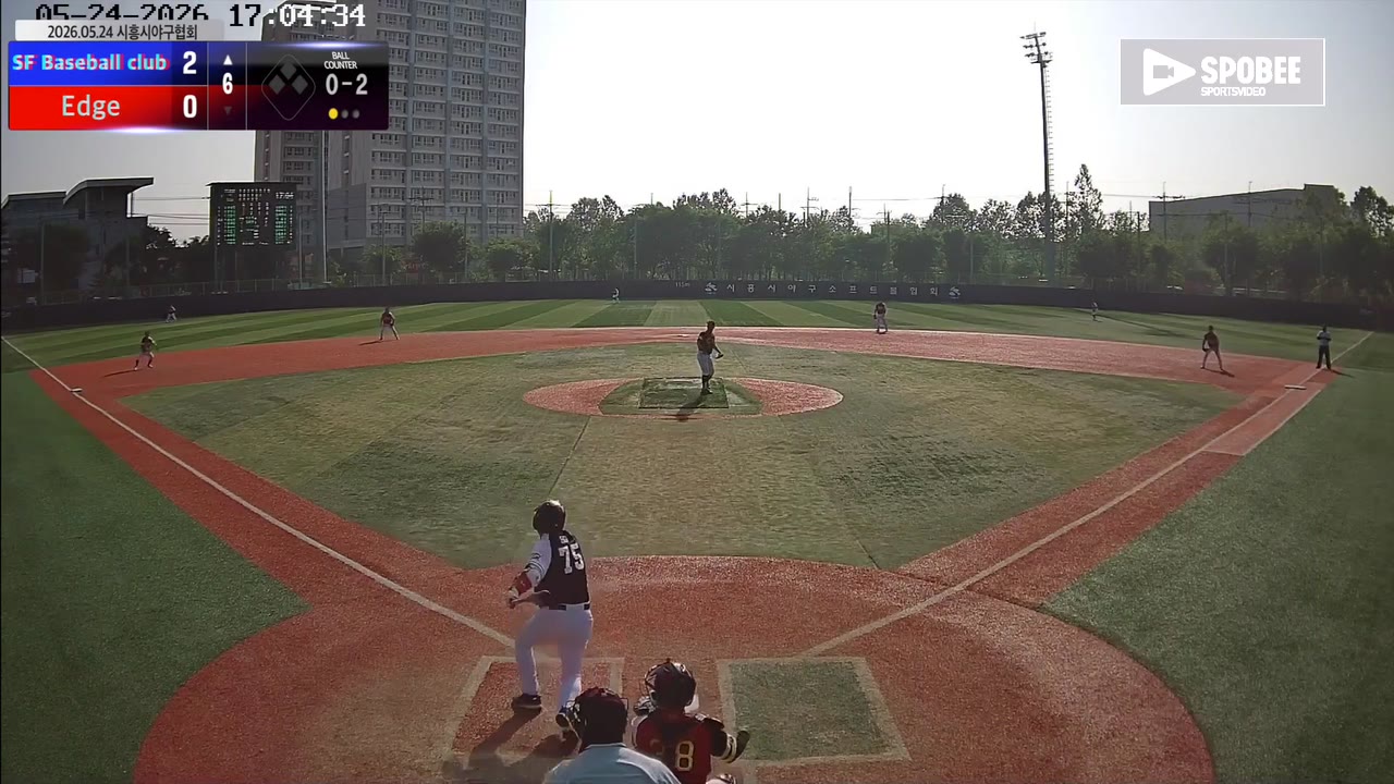 윤민진(75번, SF Baseball club) 1루타 클립 | vs Edge | 5/24 (소망야구장)