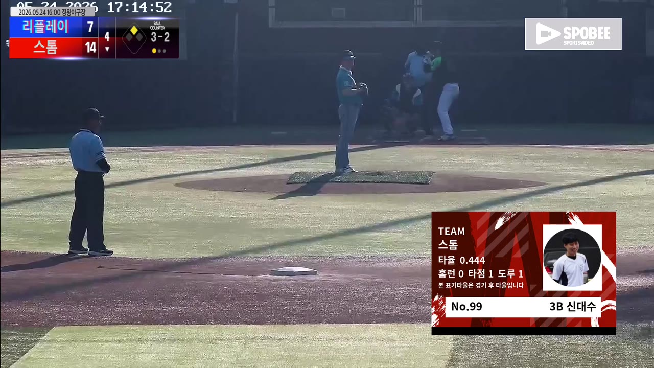 스톰, 2회 말 8득점 앞세워 리플레이에 15-7 승리