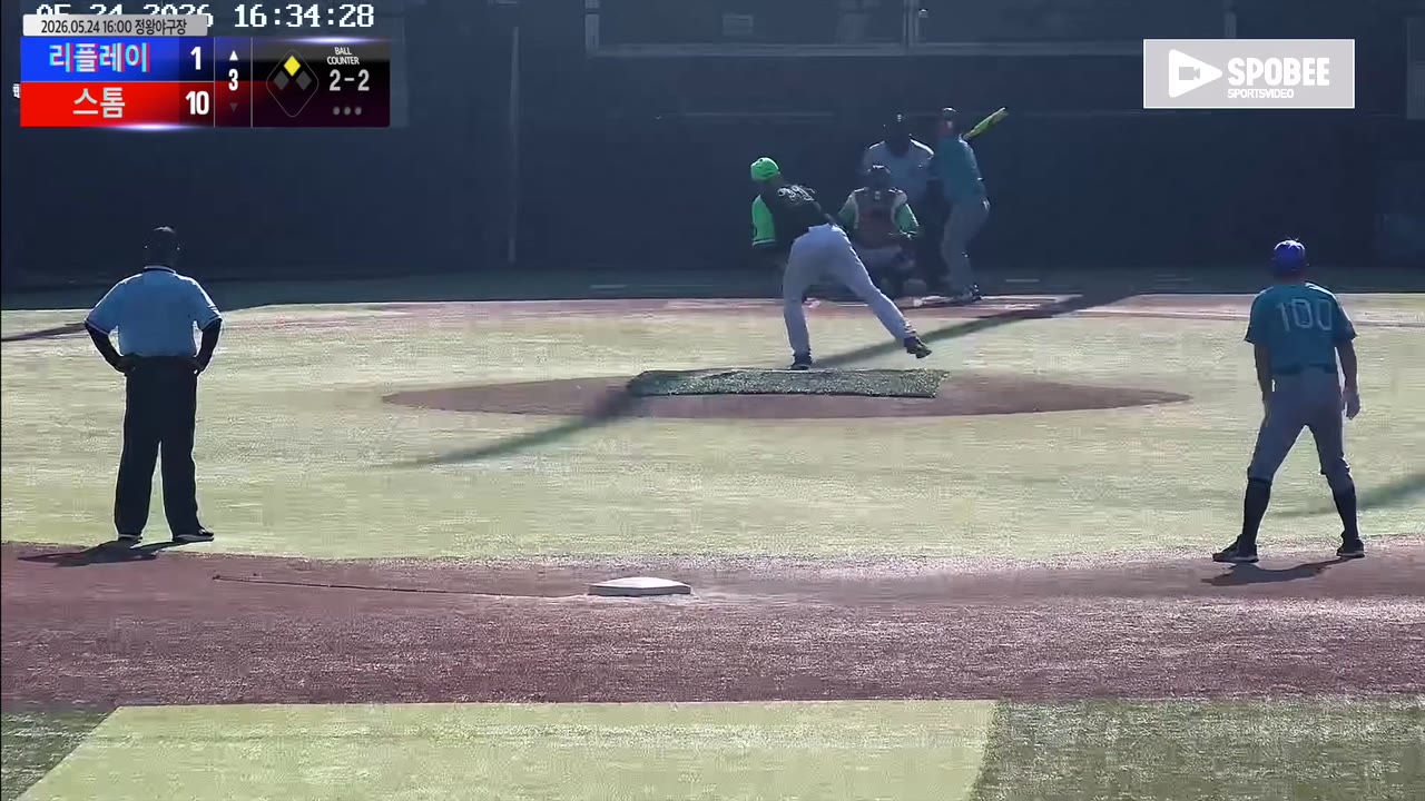 김태운(41번, 리플레이) 사구 클립 | vs 스톰 | 5/24 (정왕야구장)