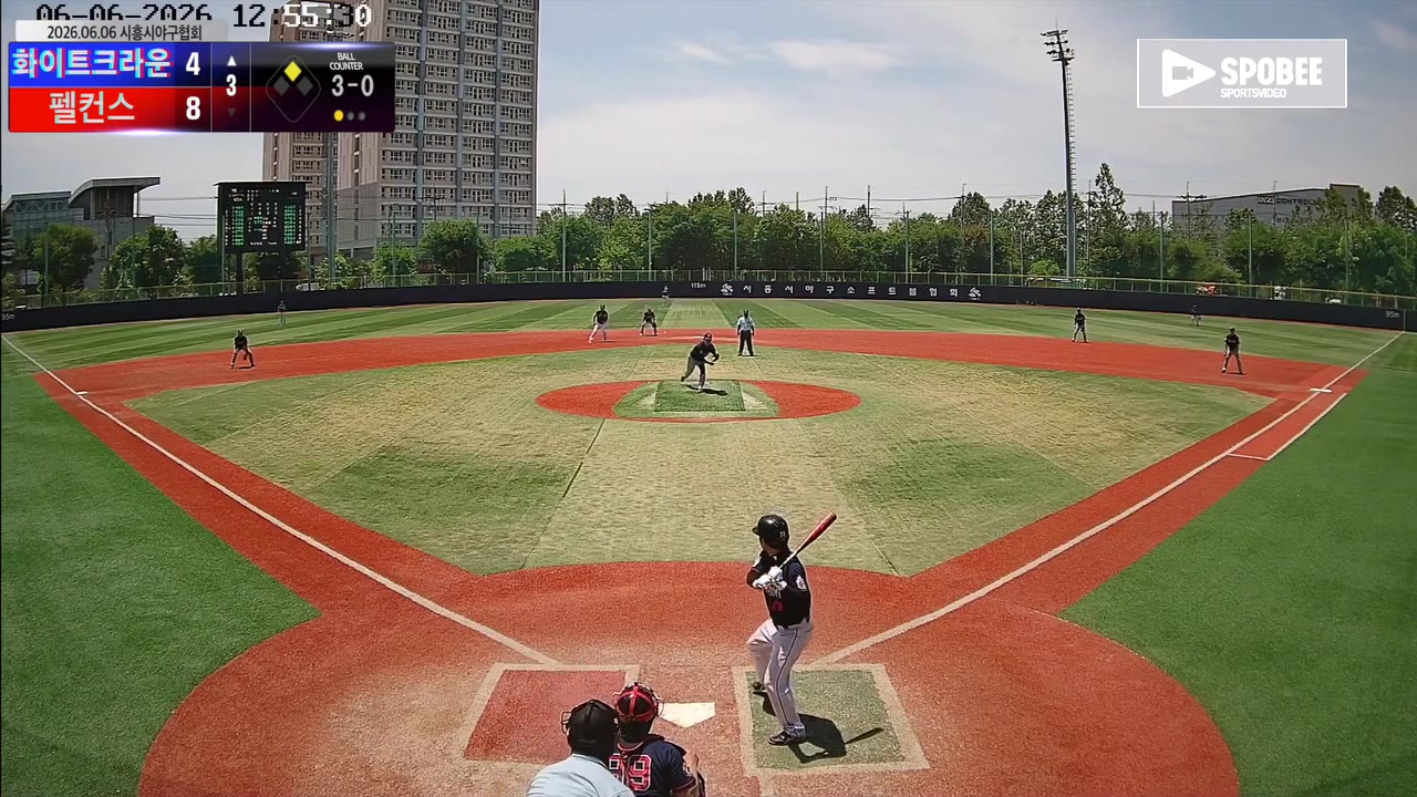 이규진(13번, 화이트크라운) 1루타 클립 | vs 펠컨스 | 6/6 (소망야구장)