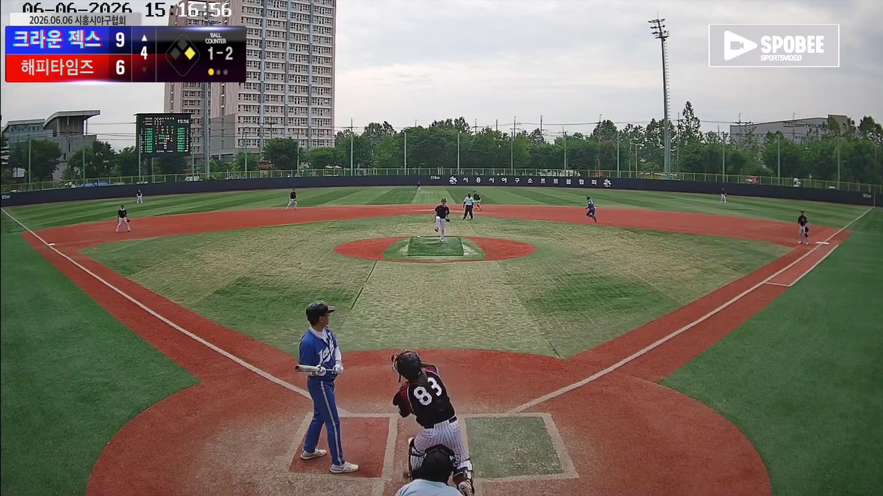 황경기(0번, 크라운 젝스) 볼넷 클립 | vs 해피타임즈 | 6/6 (소망야구장)