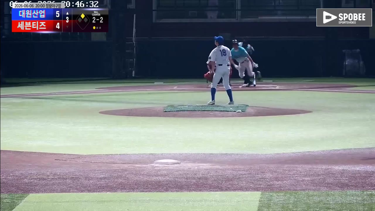 김영효(7번, 대원산업) 1루타 클립 | vs 세븐티즈 | 6/6 (정왕야구장)
