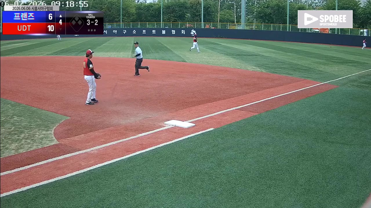 유석호(56번, 프랜즈) 2루타 클립 | vs UDT | 6/7 (소망야구장)