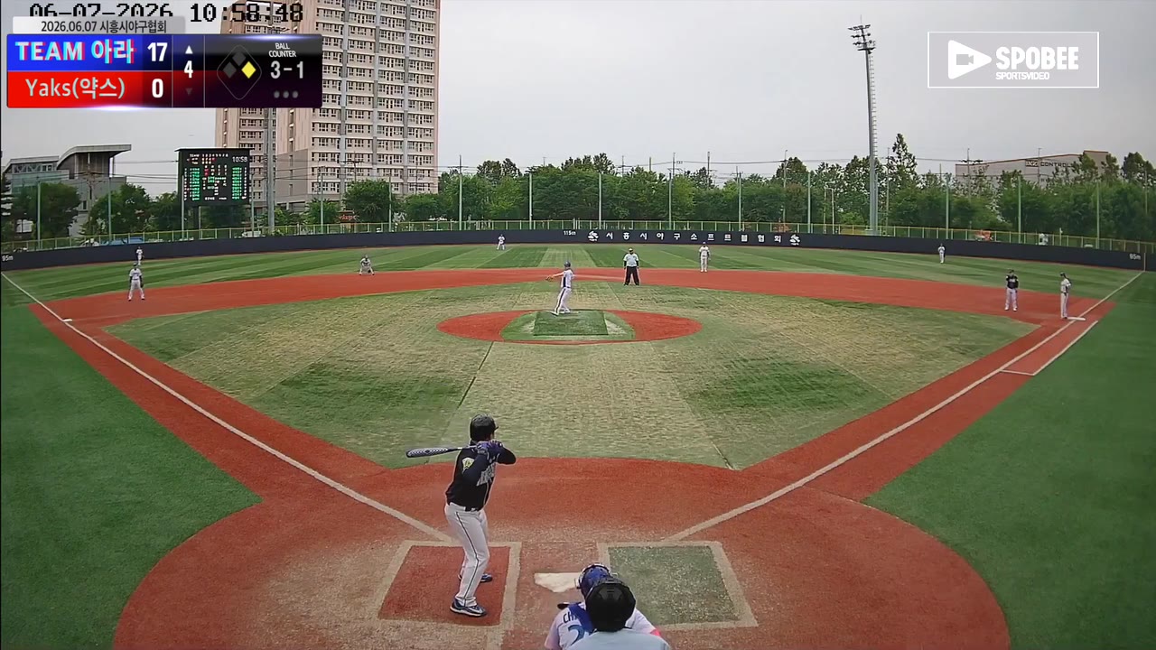 나형균(42번, TEAM 아라) 볼넷 클립 | vs Yaks(약스) | 6/7 (소망야구장)