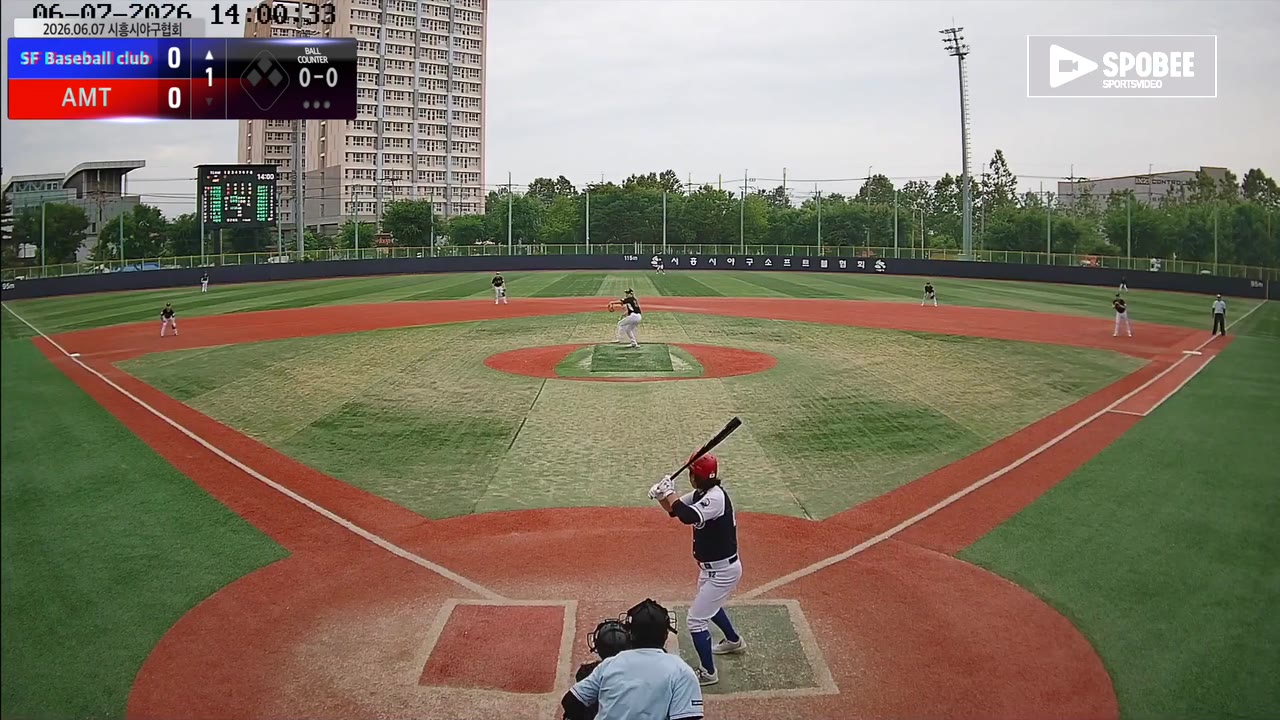 안정훈(22번, SF Baseball club) 1루타 클립 | vs AMT | 6/7 (소망야구장)