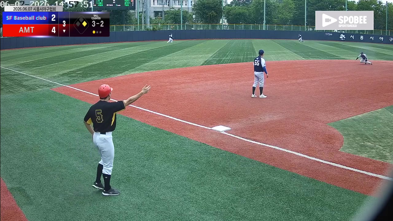 이승빈(25번, AMT) 1루타 클립 | vs SF Baseball club | 6/7 (소망야구장)