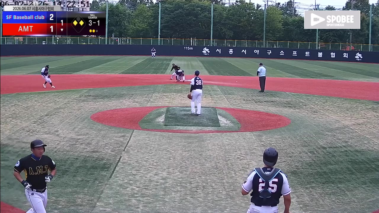민형진(88번, AMT) 실책 클립 | vs SF Baseball club | 6/7 (소망야구장)