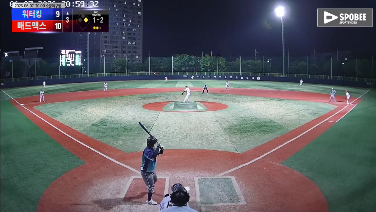 김세현(13번, 워터킹) 1루타 클립 | vs 매드맥스 | 6/7 (소망야구장)