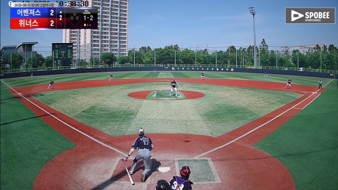 김동환(17번, 어벤져스) 땅볼 클립 | vs 위너스 | 6/13 (소망야구장)