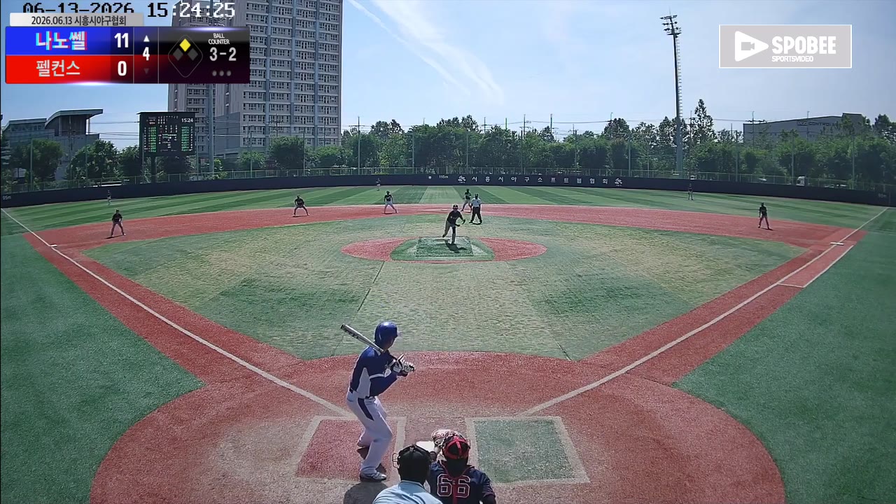 홍현민(18번, 나노쎌) 볼넷 클립 | vs 펠컨스 | 6/13 (소망야구장)