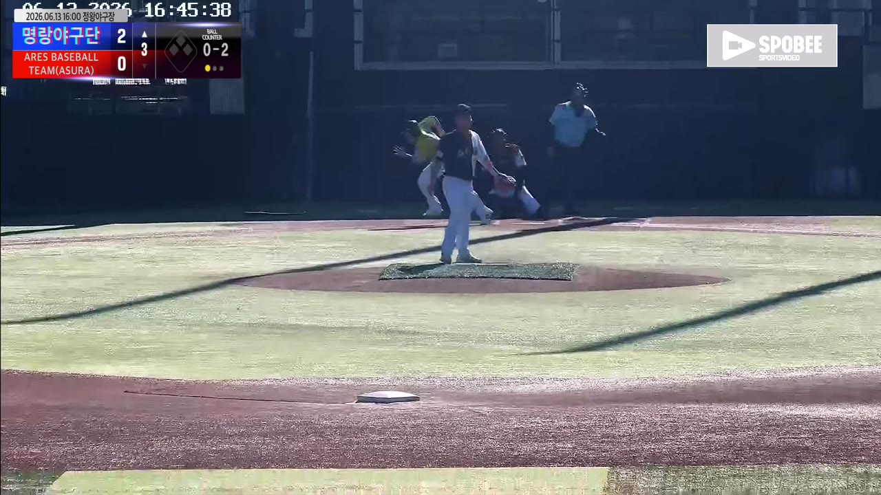 하현철(95번, 명랑야구단) 2루타 클립 | vs ARES BASEBALL TEAM(ASURA) | 6/13 (정왕야구장)