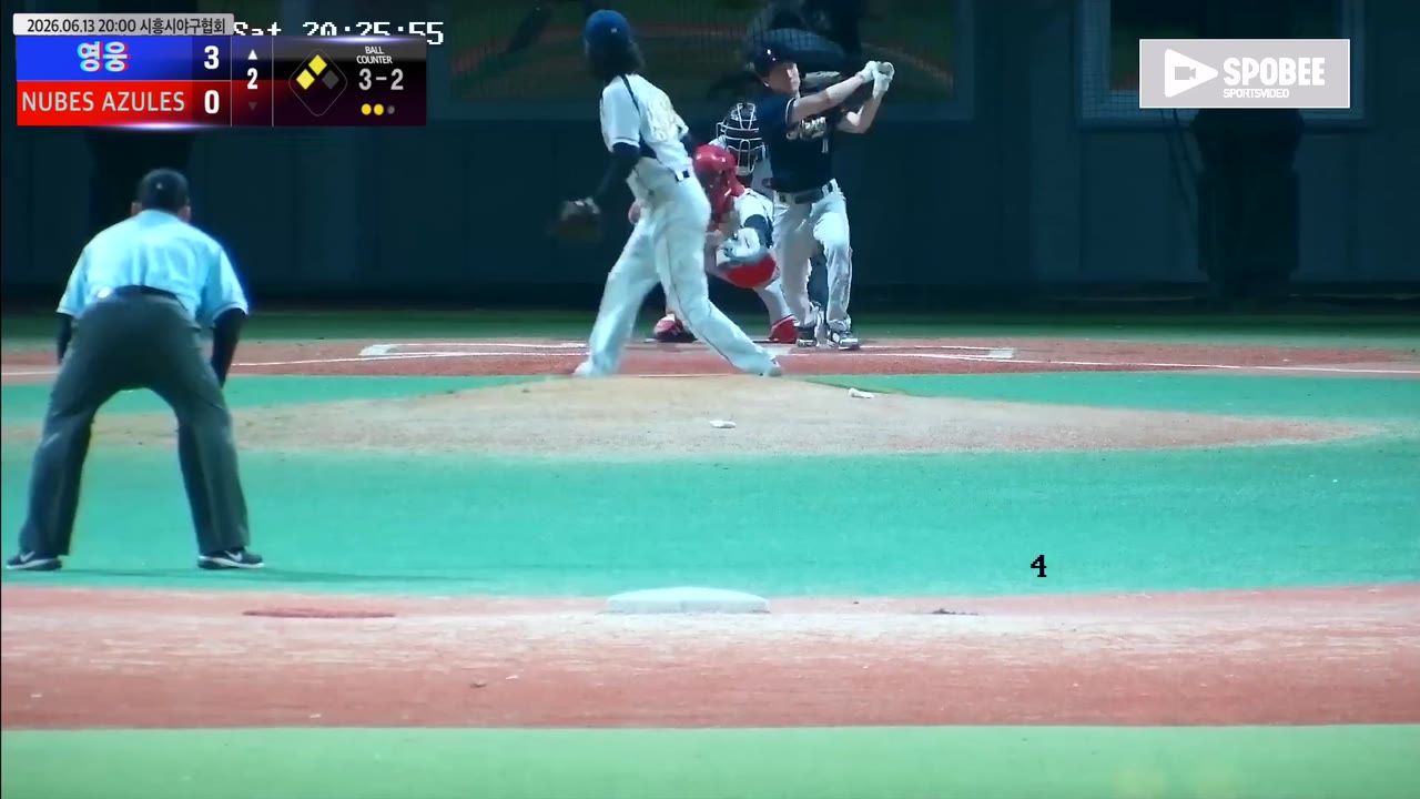 김민석(8번, 영웅) 1루타 클립 | vs NUBES AZULES | 6/13 (에코피아야구장)