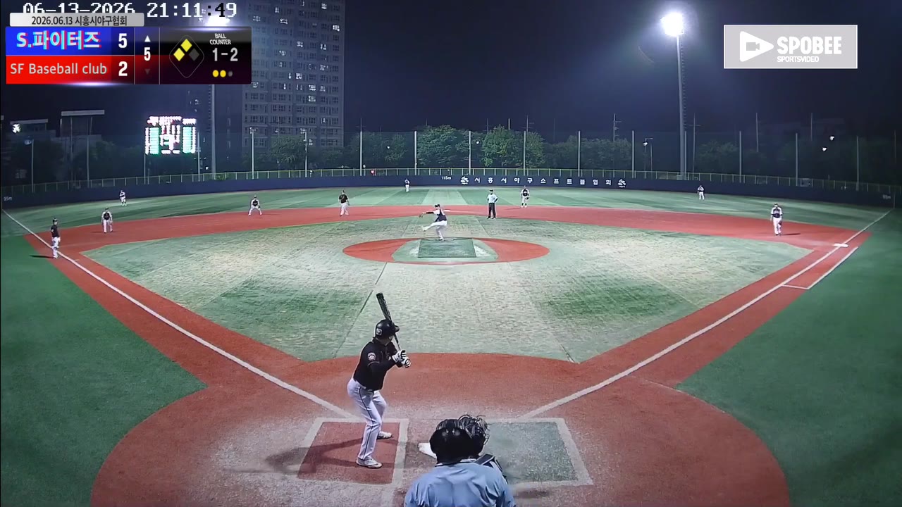 김영식(14번, S.파이터즈) 1루타 클립 | vs SF Baseball club | 6/13 (소망야구장)