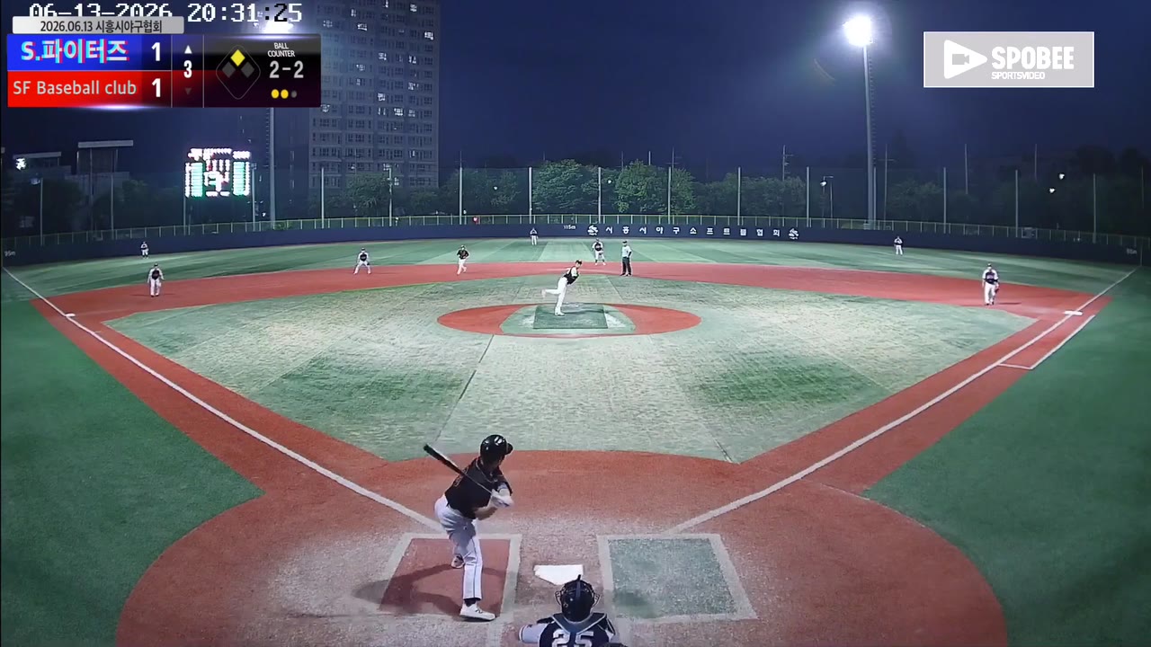 양원창(40번, S.파이터즈) 1루타 클립 | vs SF Baseball club | 6/13 (소망야구장)