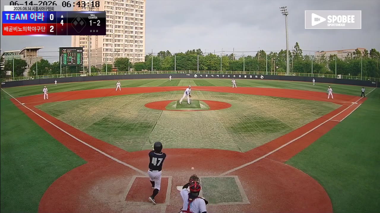 방기혁(47번, TEAM 아라) 삼진 클립 | vs 배곧비뇨의학야구단 | 6/14 (소망야구장)