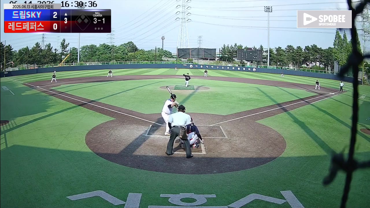 류정렬(42번, 드림SKY) 볼넷 클립 | vs 레드페퍼스(정왕일요2부) | 6/14 (정왕야구장)