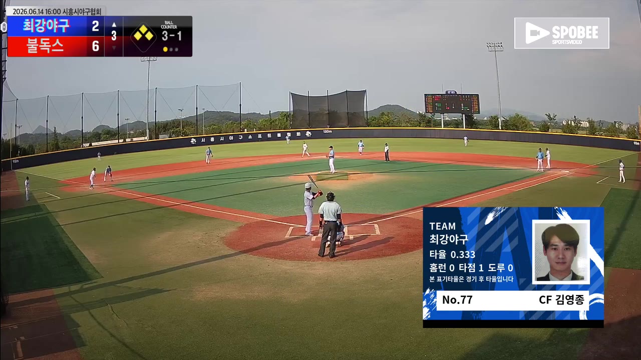김영종(77번, 최강야구) 1루타 클립 | vs 불독스 | 6/14 (에코피아야구장)