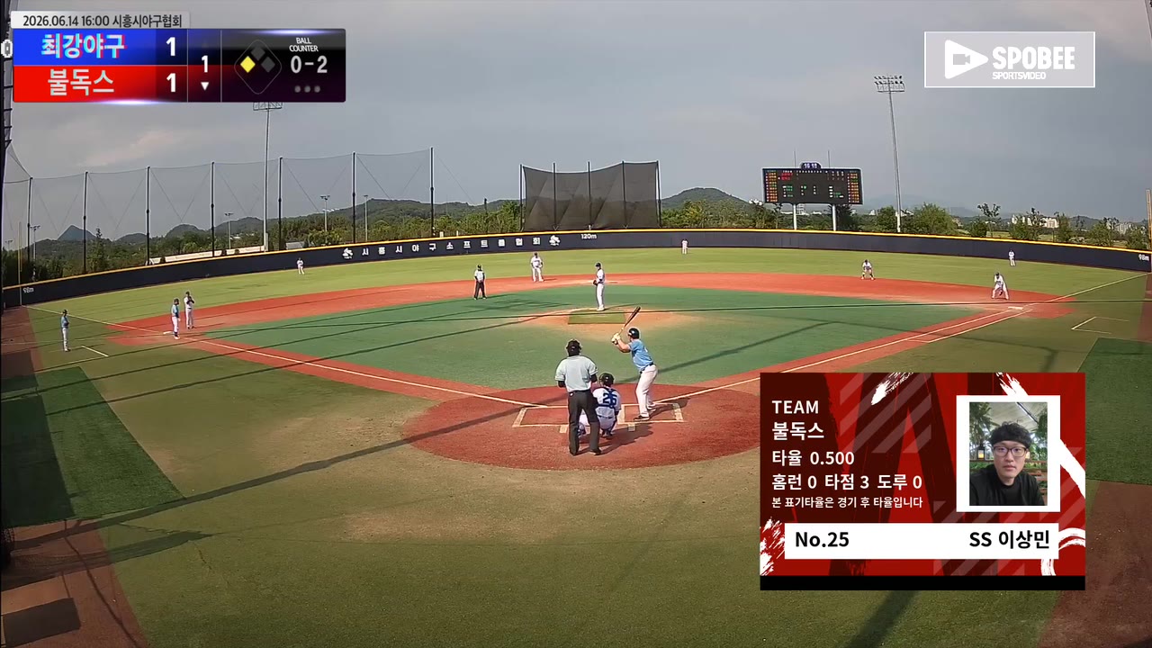 이상민(25번, 불독스) 1루타 클립 | vs 최강야구 | 6/14 (에코피아야구장)