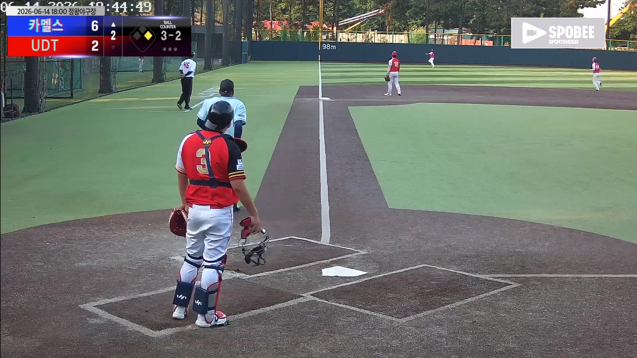 조동우(11번, 카멜스) 2루타 클립 | vs UDT | 6/14 (정왕야구장)