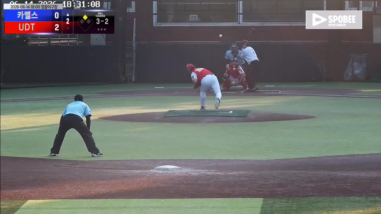 김강민(7번, 카멜스) 볼넷 클립 | vs UDT | 6/14 (정왕야구장)