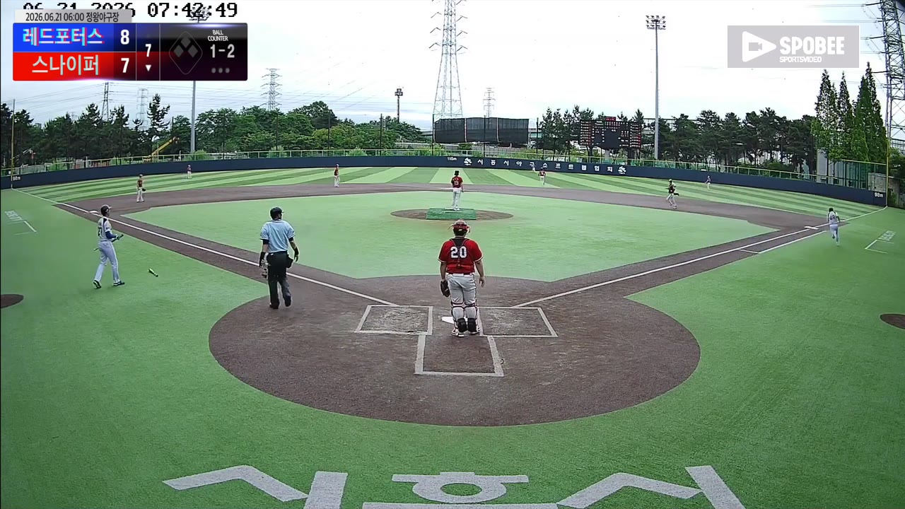 권정석(49번, 스나이퍼) 2루타 클립 | vs 레드포터스 | 6/21 (정왕야구장)
