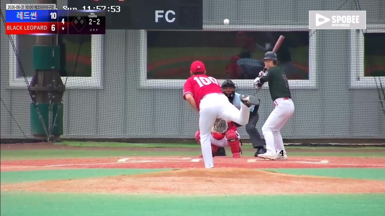 류순영(11번, BLACK LEOPARD) 1루타 클립 | vs 레드썬 | 6/21 (에코피아야구장)