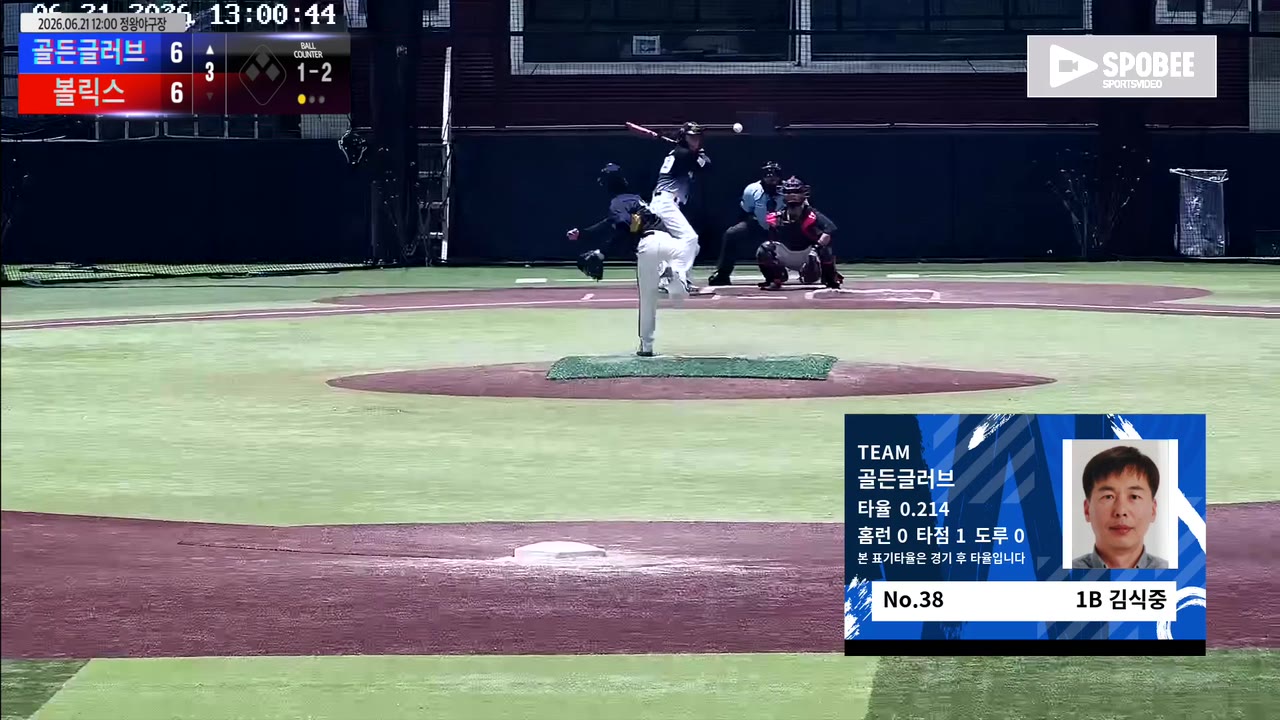 김식중(38번, 골든글러브) 1루타 클립 | vs 볼릭스 | 6/21 (정왕야구장)