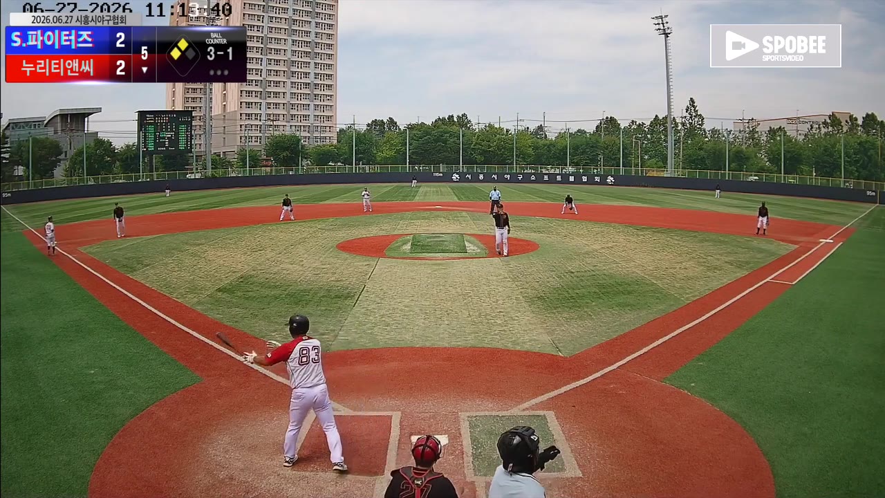 이창록(83번, 누리티앤씨) 볼넷 클립 | vs S.파이터즈 | 6/27 (소망야구장)
