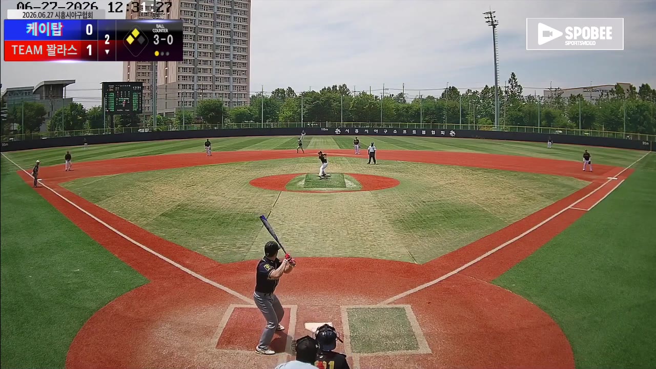 고영민(14번, TEAM 꽐라스) 볼넷 클립 | vs 케이탑 | 6/27 (소망야구장)