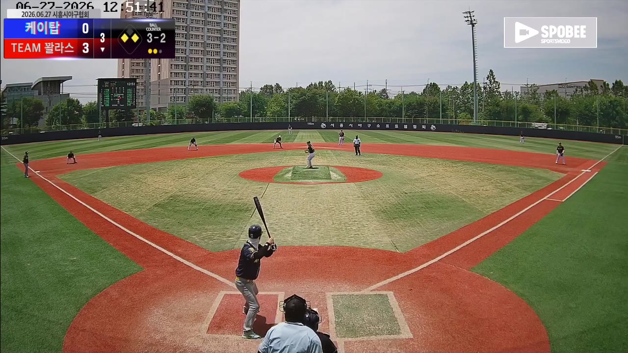 최규홍(27번, TEAM 꽐라스) 볼넷 클립 | vs 케이탑 | 6/27 (소망야구장)