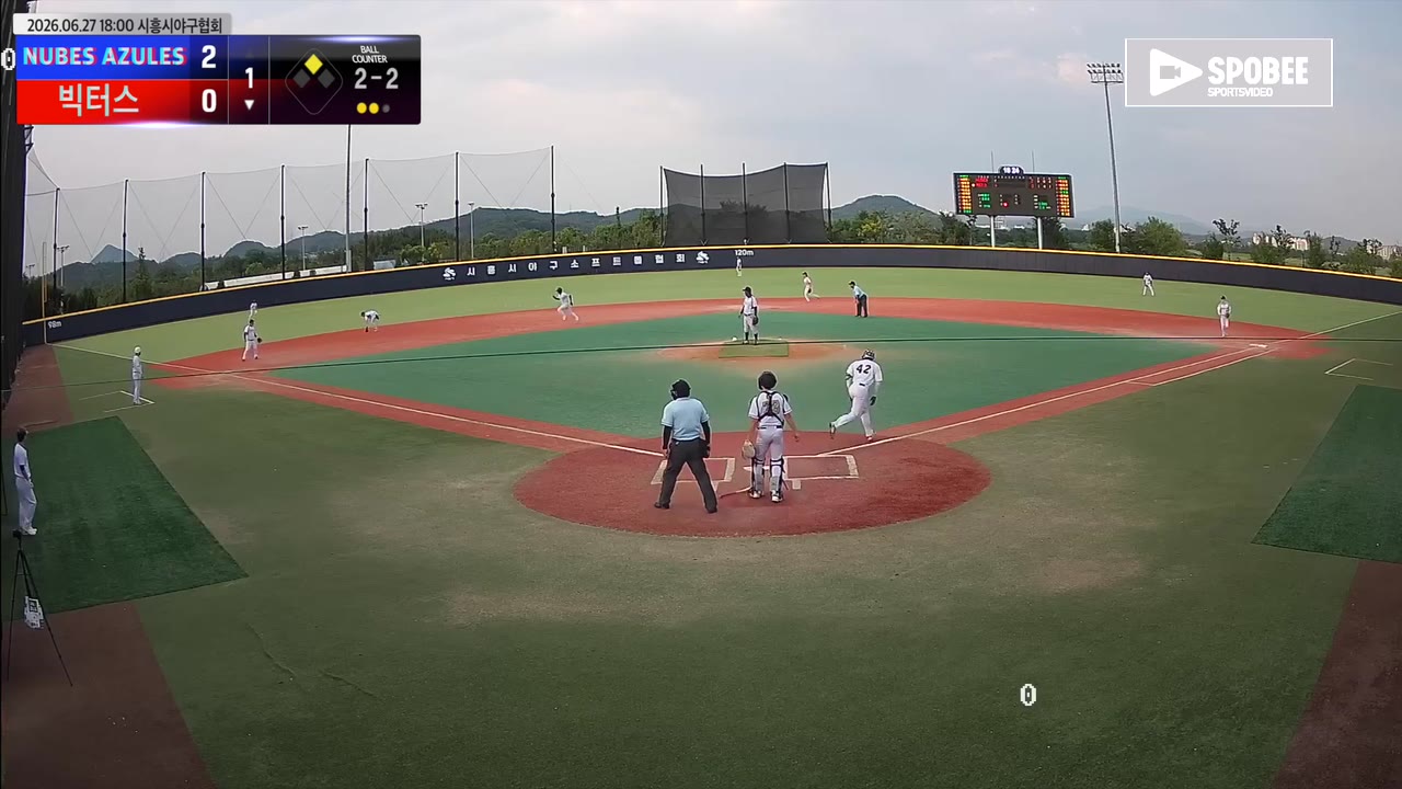 조성훈(42번, 빅터스) 1루타 클립 | vs NUBES AZULES | 6/27 (에코피아야구장)