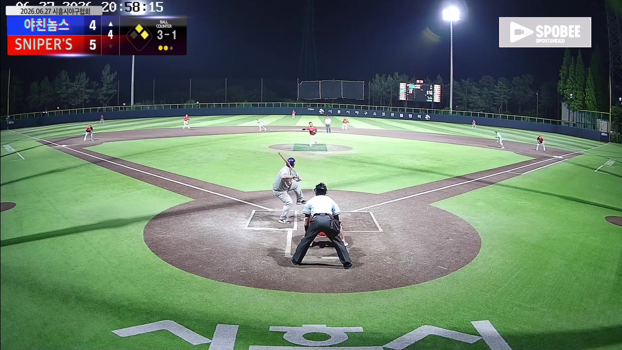 김성민(27번, 야친놈스) 볼넷 클립 | vs SNIPER'S | 6/27 (정왕야구장)
