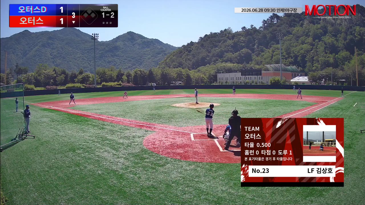 김상호(23번, 오터스) 실책 클립 | vs 오터스D | 6/28 (인제1야구장)