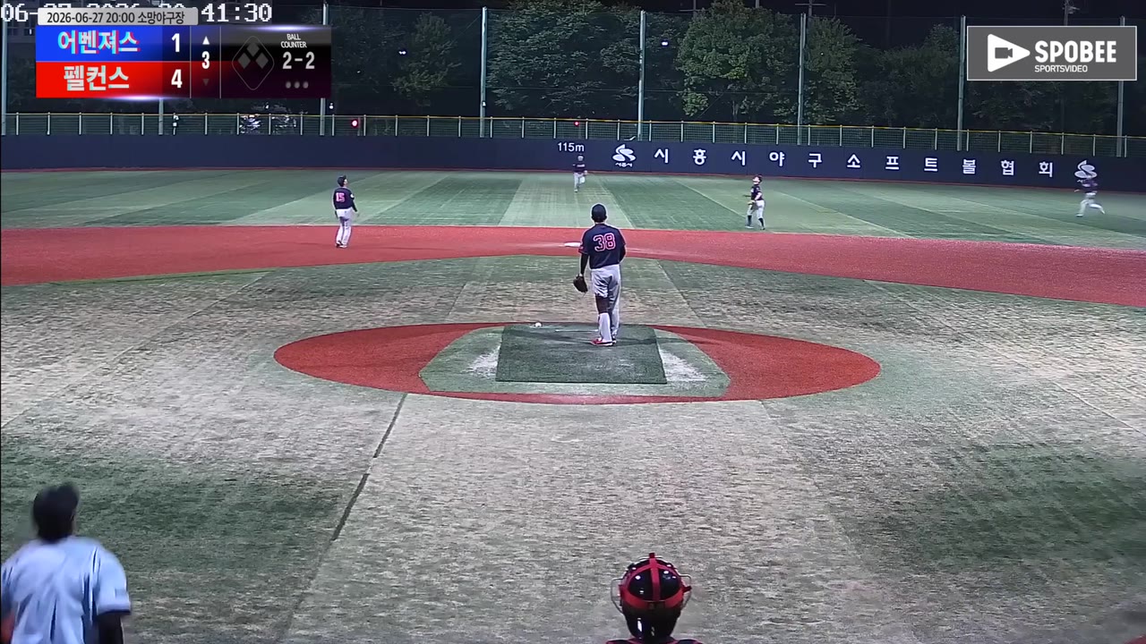 윤희성(28번, 어벤져스) 1루타 클립 | vs 펠컨스 | 6/27 (소망야구장)