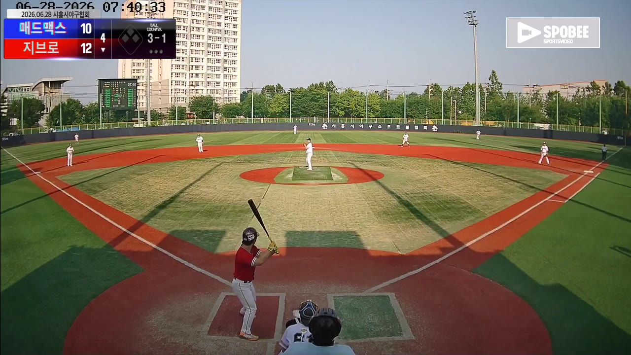 장보선(0번, 지브로) 2루타 클립 | vs 매드맥스 | 6/28 (소망야구장)