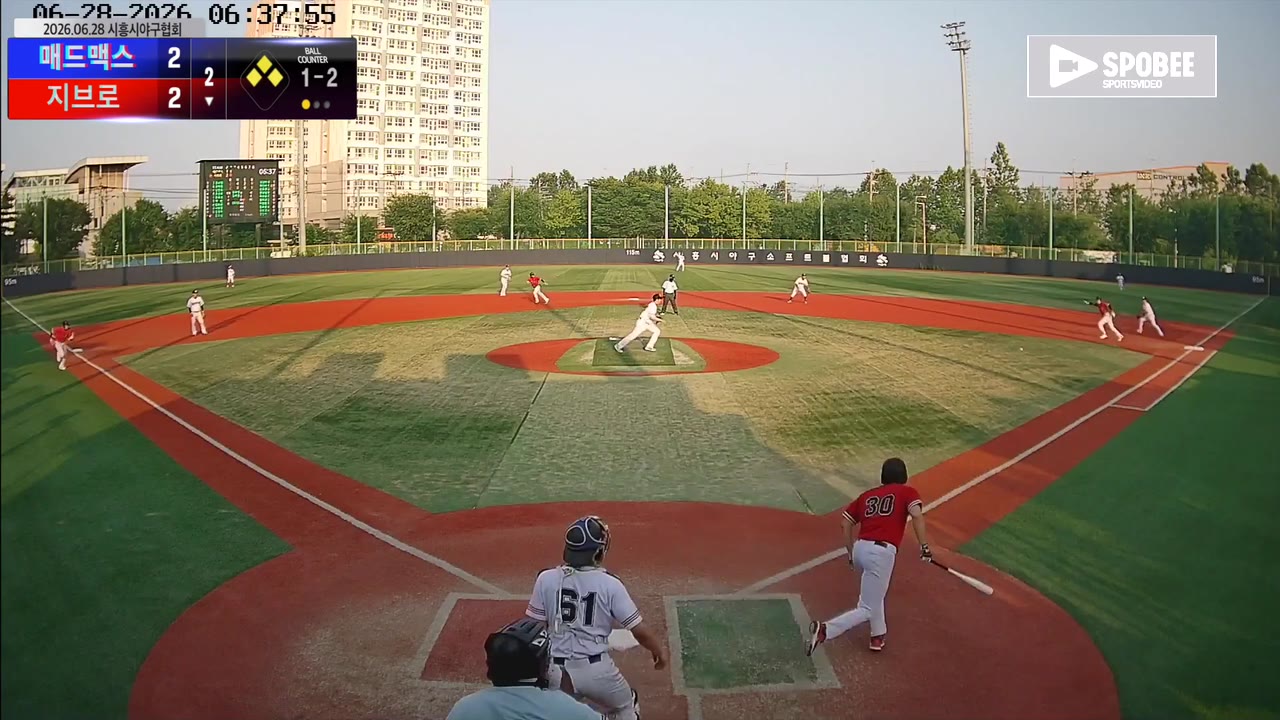 정인수(30번, 지브로) 1루타 클립 | vs 매드맥스 | 6/28 (소망야구장)