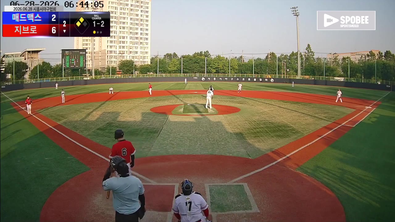 이장원(6번, 지브로) 볼넷 클립 | vs 매드맥스 | 6/28 (소망야구장)