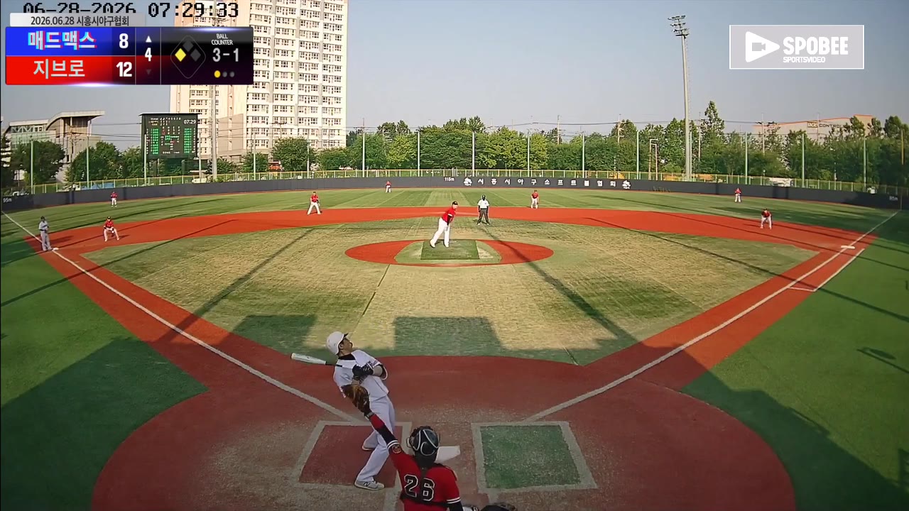 문호성(11번, 매드맥스) 볼넷 클립 | vs 지브로 | 6/28 (소망야구장)