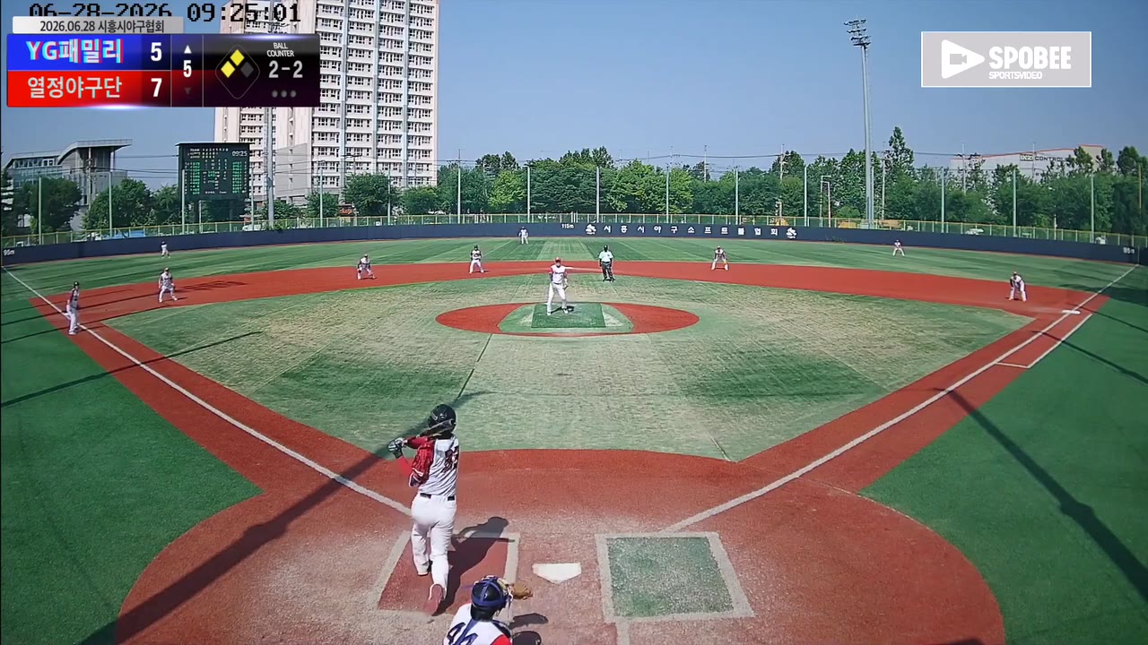 윤성필(33번, YG패밀리) 삼진 클립 | vs 열정야구단 | 6/28 (소망야구장)