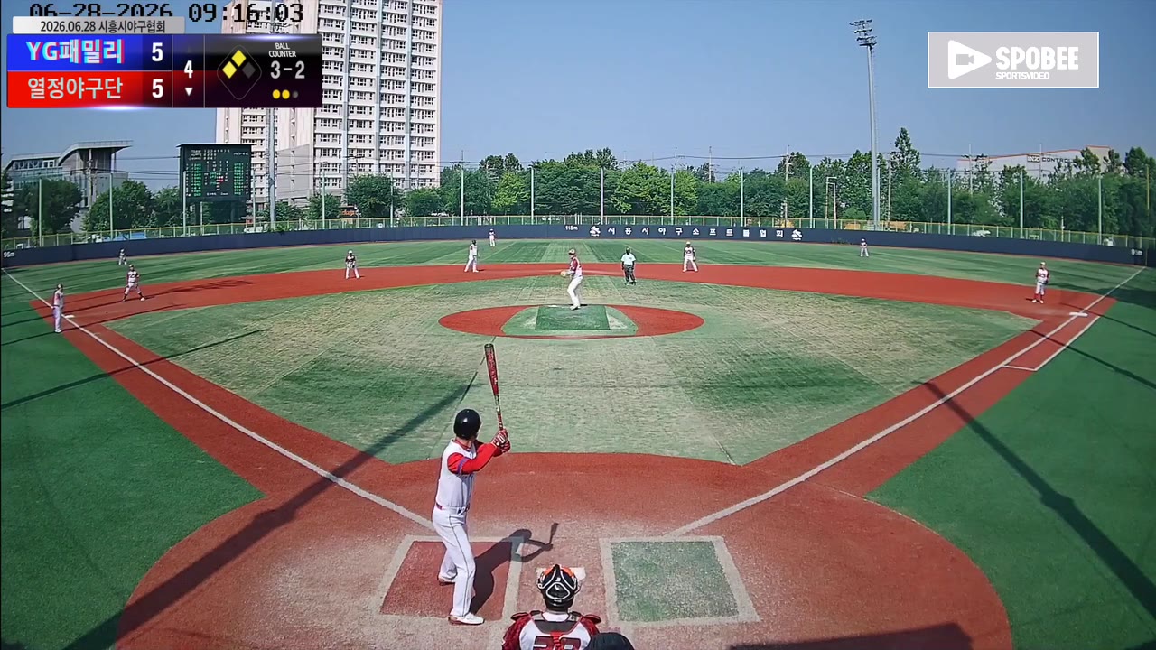 정승호(21번, 열정야구단) 1루타 클립 | vs YG패밀리 | 6/28 (소망야구장)